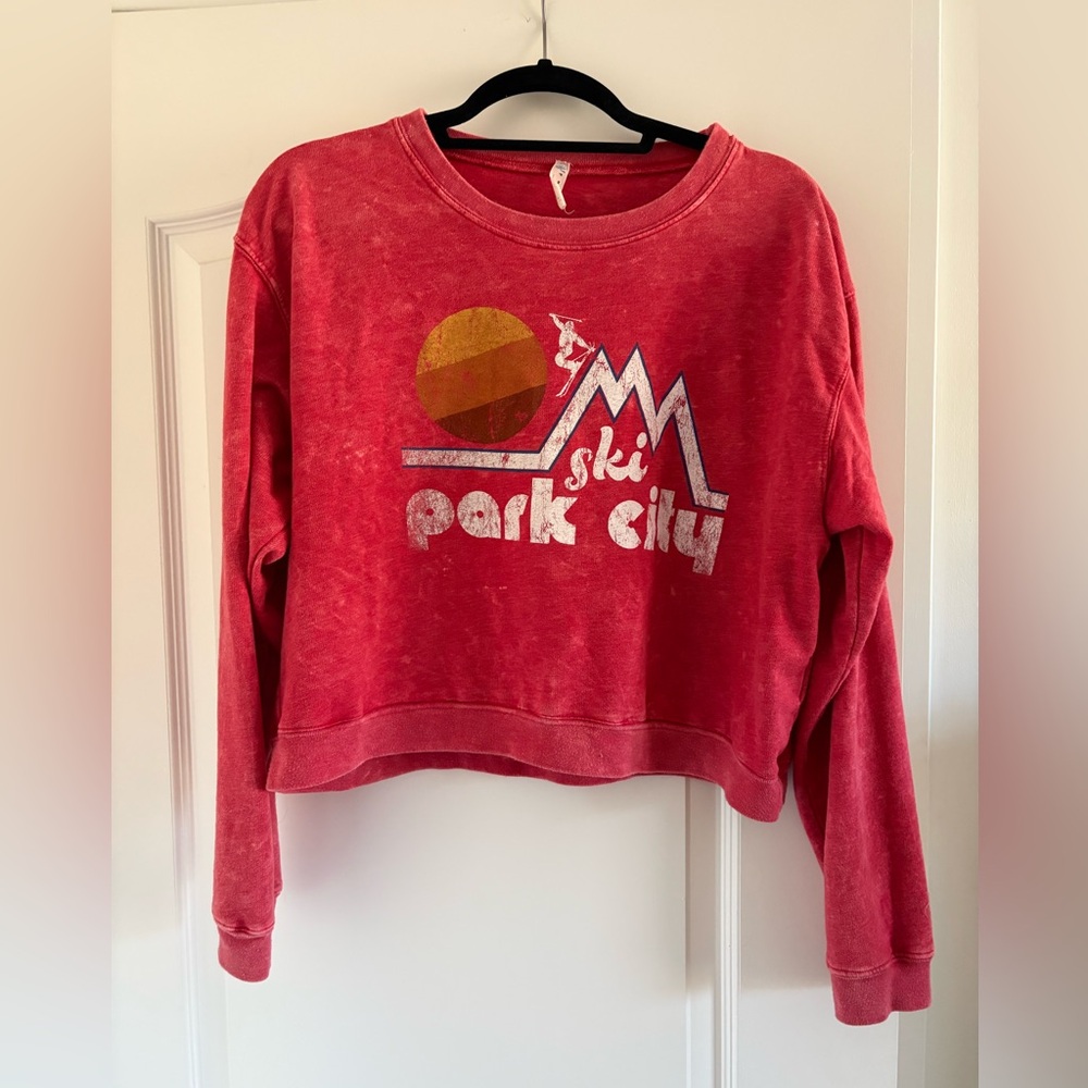 FP Movement by Free People Vintage Red Graphic Sweater - Picture 1 of 5
